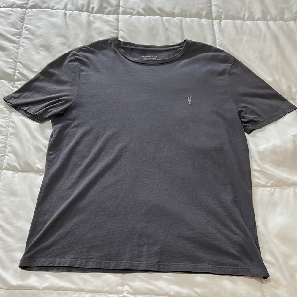 All Saints Race Tonic Blue Short Sleeve Tee